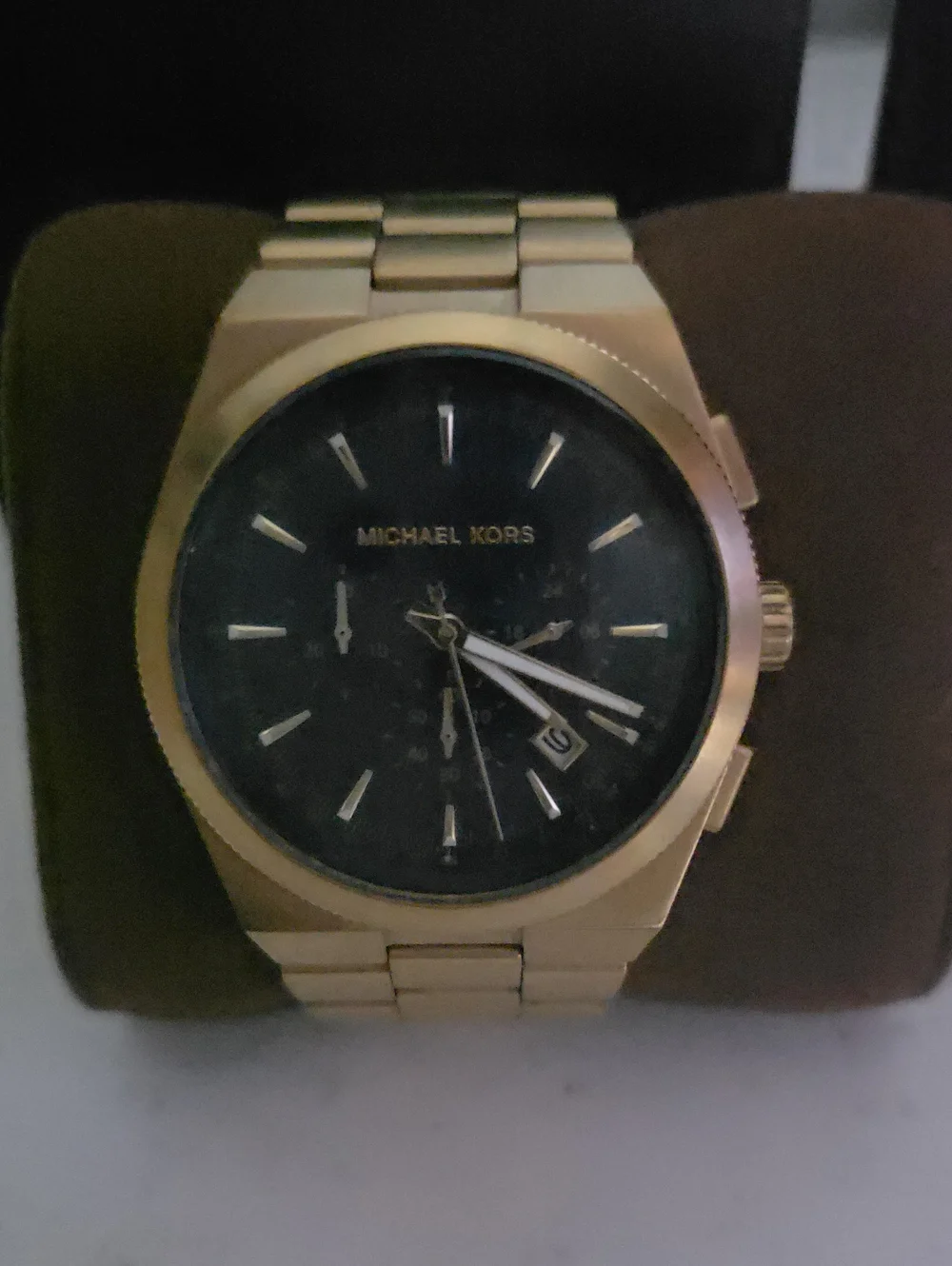 Michael Kors Gold Watch with Blue Sunray Dial
